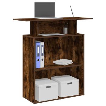 ARDEBO.de - Empfangstheke Räuchereiche 100x40x104 cm Holzwerkstoff