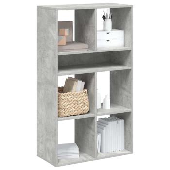 ARDEBO.de - Bücherregal Betongrau 66x31x112 cm Holzwerkstoff
