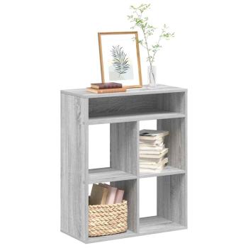 ARDEBO.de - Bücherregal Grau Sonoma 66x31x80 cm Holzwerkstoff