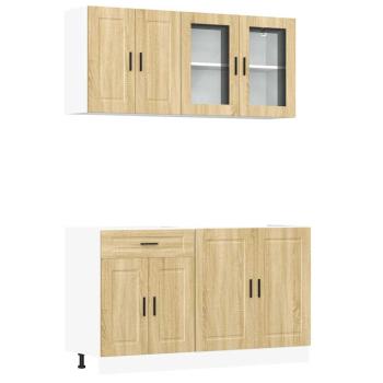 4-tlg. K?chenschrank-Set Porto Sonoma-Eiche Holzwerkstoff