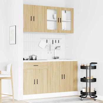 4-tlg. K?chenschrank-Set Porto Sonoma-Eiche Holzwerkstoff