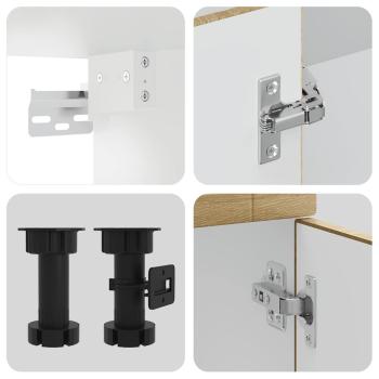 4-tlg. K?chenschrank-Set Porto Sonoma-Eiche Holzwerkstoff