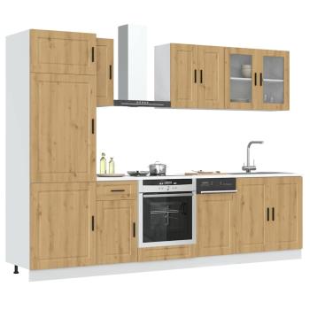 ARDEBO.de - 8-tlg. Küchenschrank-Set Kalmar Artisan-Eiche Holzwerkstoff