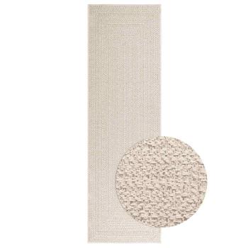 ARDEBO.de - Teppich ZIZUR Creme 80x250 cm Jute-Optik Indoor und Outdoor
