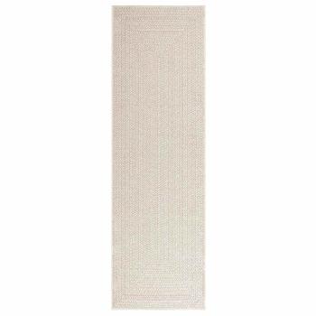 Teppich ZIZUR Creme 80x250 cm Jute-Optik Indoor und Outdoor