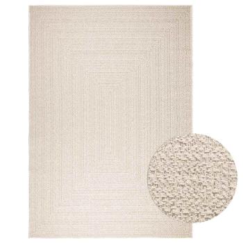 ARDEBO.de - Teppich ZIZUR Creme 200x290 cm Jute-Optik Indoor und Outdoor