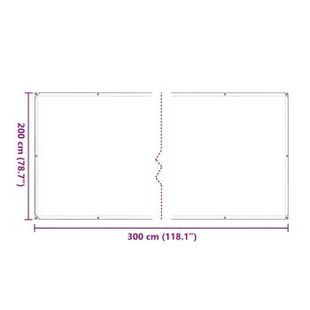 Transparente Plane mit Ösen 2x3 m Polyethylen