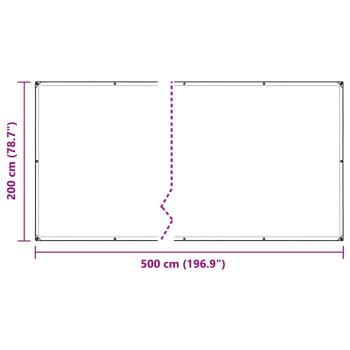 Transparente Plane mit Ösen 2x5 m Polyethylen