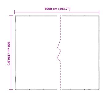 Transparente Plane mit Ösen 5x10 m Polyethylen