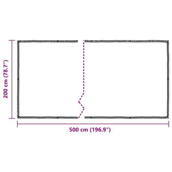 Transparente Plane mit Ösen 2x5 m Polyethylen