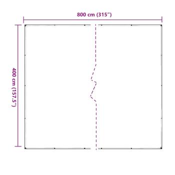 Transparente Plane mit Ösen 4x8 m PVC