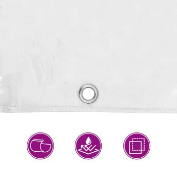 Transparente Plane mit Ösen 8x8 m PVC
