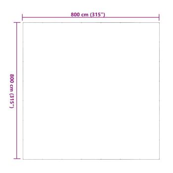 Transparente Plane mit Ösen 8x8 m PVC