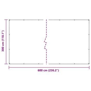 Transparente Plane mit Ösen 3x6 m PVC