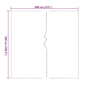 ARDEBO.de - Transparente Plane mit Ösen 5x8 m PVC