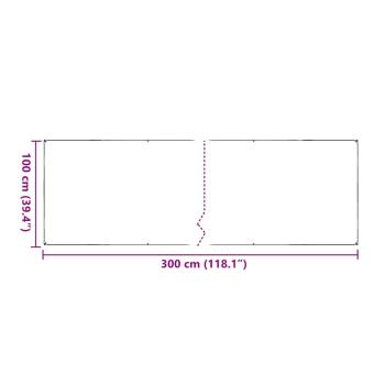 Transparente Plane mit Ösen 1x3 m PVC