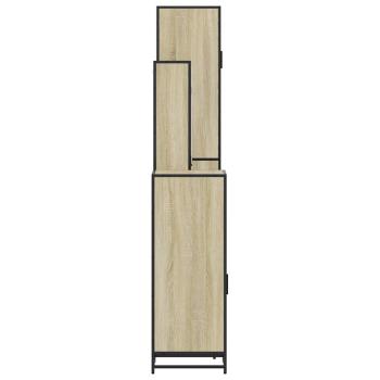 4-tlg. Badmöbel-Set Sonoma-Eiche Holzwerkstoff