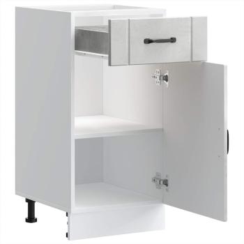 Küchen-Unterschrank Lucca Betongrau Holzwerkstoff