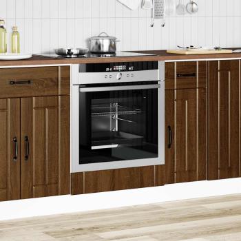 ARDEBO.de - Herdumbauschrank Lucca Braun Eichen-Optik Holzwerkstoff