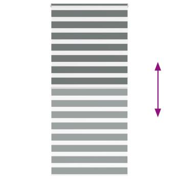 ARDEBO.de - Zebra Jalousie Dunkelgrau 105x230 cm Stoffbreite 100,9 cm