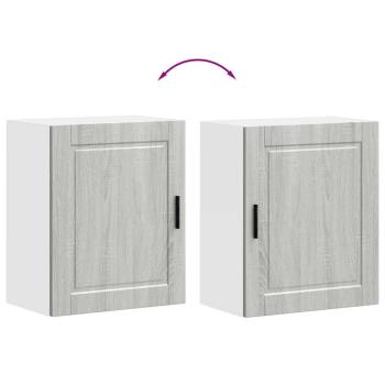 Küchen-Hängeschränke 2 Stk. Porto Grau Sonoma Holzwerkstoff