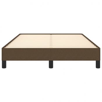 Bettgestell ohne Matratze Dunkelbraun 120x190 cm Stoff