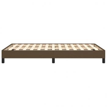 Bettgestell ohne Matratze Dunkelbraun 120x190 cm Stoff