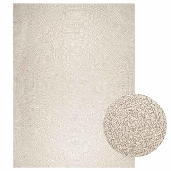 ARDEBO.de - Teppich ZIZUR Creme 240x340 cm Jute-Optik Indoor und Outdoor
