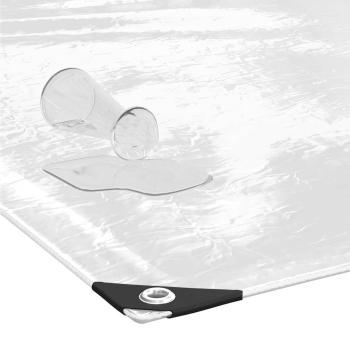 Transparente Plane mit Ösen 1x6 m PVC