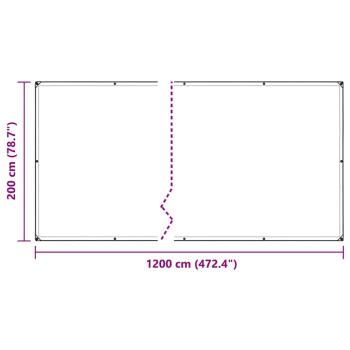 Transparente Plane mit Ösen 2x12 m PVC