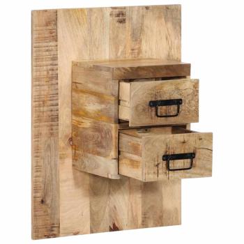 Nachttisch 60x32x80 cm Raues Mango-Massivholz