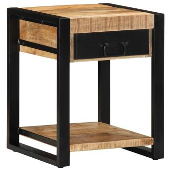 ARDEBO.de - Beistelltisch 40x40x50 cm Raues Massivholz Mango