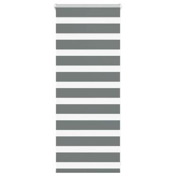 ARDEBO.de - Zebrarollo Dunkelgrau 55x100 cm Stoffbreite 50,9 cm Polyester