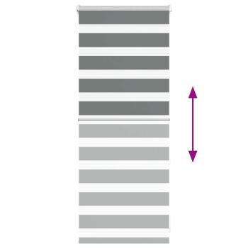 Zebrarollo Dunkelgrau 55x100 cm Stoffbreite 50,9 cm Polyester