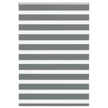 ARDEBO.de - Zebrarollo Dunkelgrau 100x100 cm Stoffbreite 95,9 cm Polyester