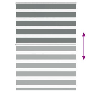 Zebrarollo Dunkelgrau 100x100 cm Stoffbreite 95,9 cm Polyester