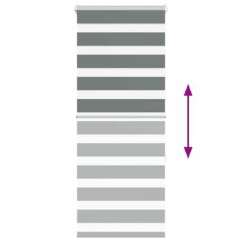 Zebrarollo Dunkelgrau 65x150 cm Stoffbreite 60,9 cm Polyester