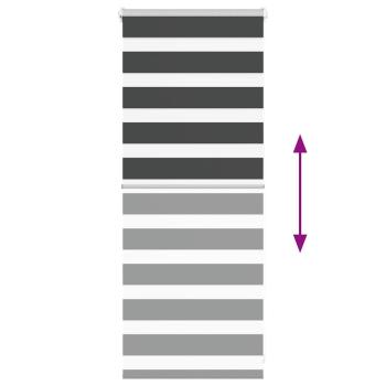 Zebrarollo Schwarz 60x100 cm Stoffbreite 55,9 cm Polyester