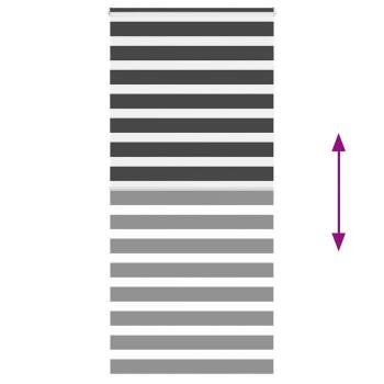 Zebrarollo Schwarz 95x200 cm Stoffbreite 90,9 cm Polyester