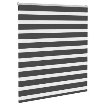 Doppelrollo Schwarz 130x150 cm Stoffbreite 125,9 cm Polyester