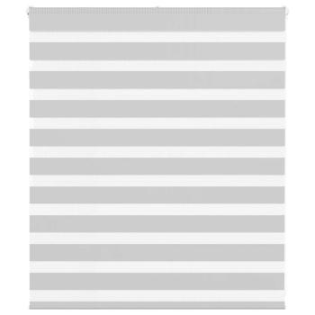 ARDEBO.de - Zebrarollo Hellgrau 130x100 cm Stoffbreite 125,9 cm Polyester