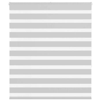 ARDEBO.de - Zebrarollo Hellgrau 130x150 cm Stoffbreite 125,9 cm Polyester