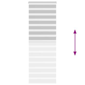 Zebrarollo Hellgrau 70x230 cm Stoffbreite 65,9 cm Polyester