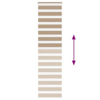 Zebrarollo Sandbraun 60x230 cm Stoffbreite 55,9 cm Polyester