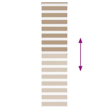 Zebrarollo Sandbraun 65x200 cm Stoffbreite 60,9 cm Polyester