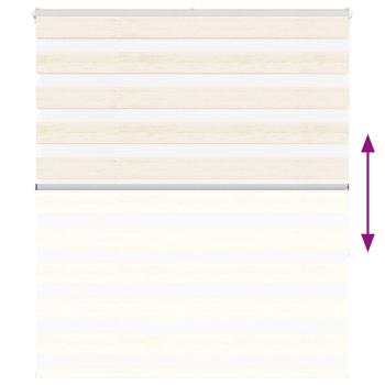 Zebrarollo Marmorbeige 120x150cm Stoffbreite 115,9 cm Polyester