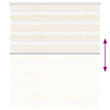 Zebrarollo Marmorbeige 130x150cm Stoffbreite 125,9 cm Polyester