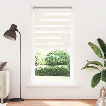 ARDEBO.de - Doppelrollo Marmorbeige 105x230cm Stoffbreite 100,9 cm Polyester