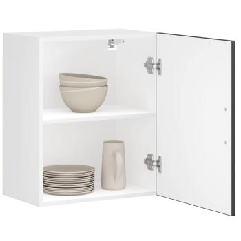 ARDEBO.de - Küchen-Hängeschränke 2 Stk. Porto Schwarz Holzwerkstoff