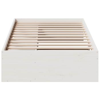 Tagesbett ohne Matratze Weiß 80x200 cm Massivholz Kiefer